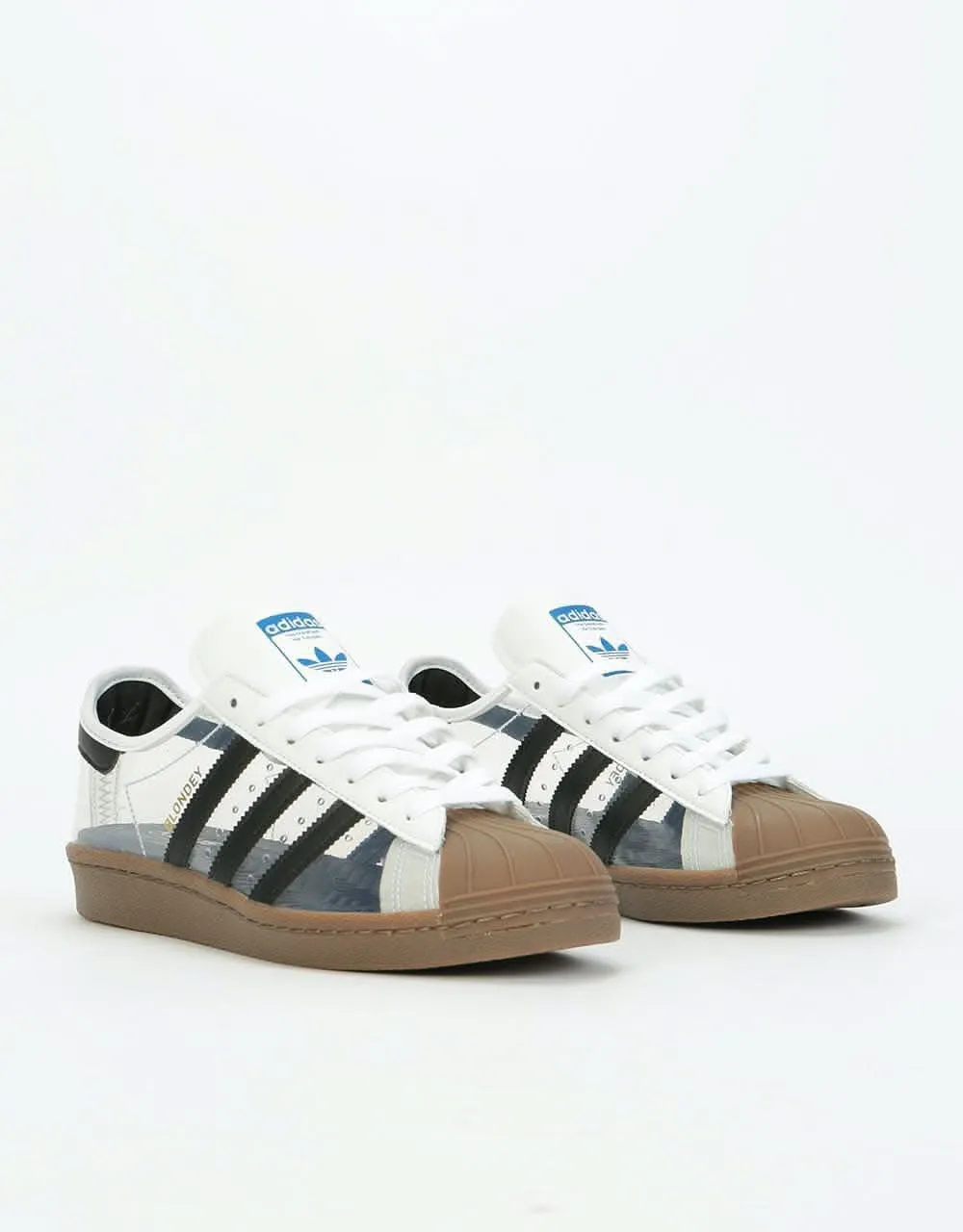 adidas Superstar 80s x Blondey Skate Shoes - White/Black/Gum