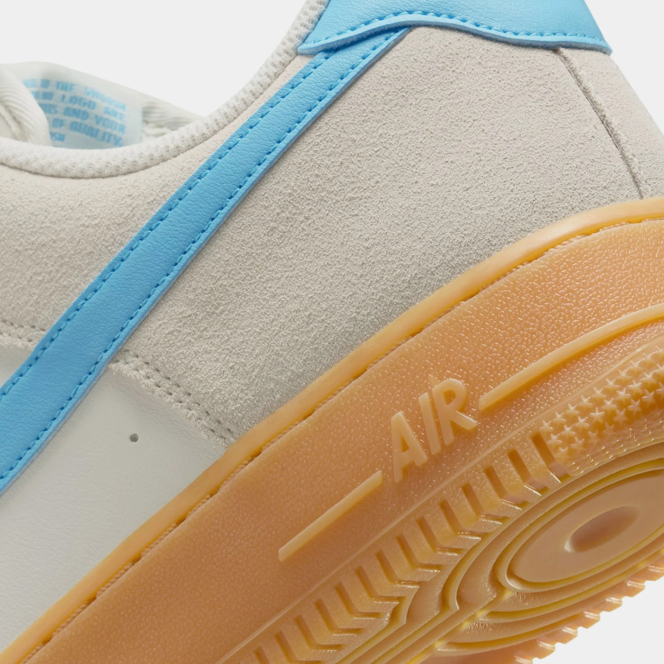 Air Force 1 '07 LV8 Mens Lifestyle Shoes (Phantom/Baltic Blue/Gum Yellow)