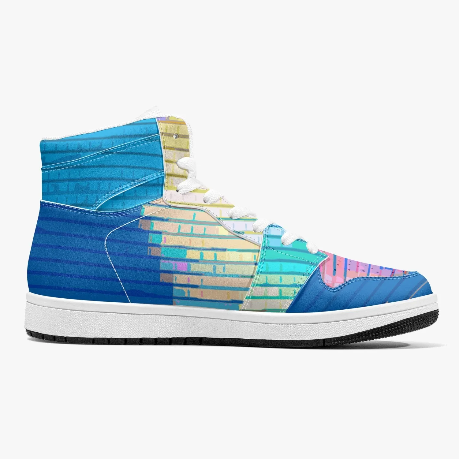 Almost Blue I - Macr.in (High-Top Leather Sneakers)