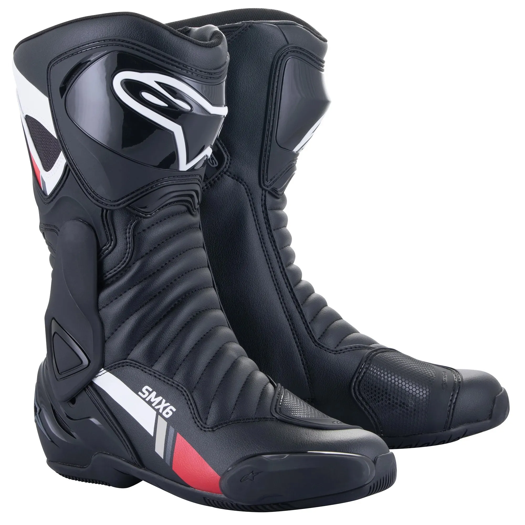 Alpinestars SMX-6 V2 Motorcycle Boots Riding Black White Grey