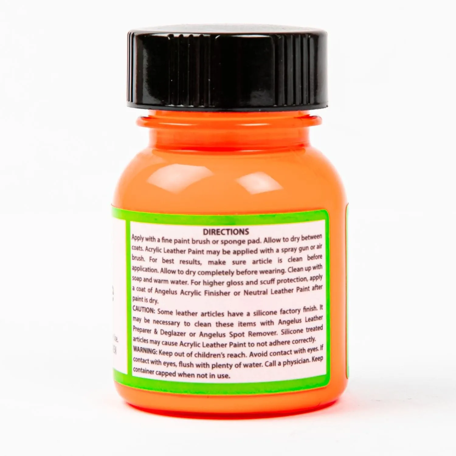 Angelus Neon Acrylic Paint Lava Orange 29Ml Use On Leather, Vinyl Or Fabric