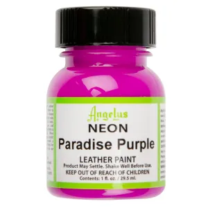 Angelus Neon Acrylic Paint Paradise Purple 29Ml Use On Leather, Vinyl Or Fabric