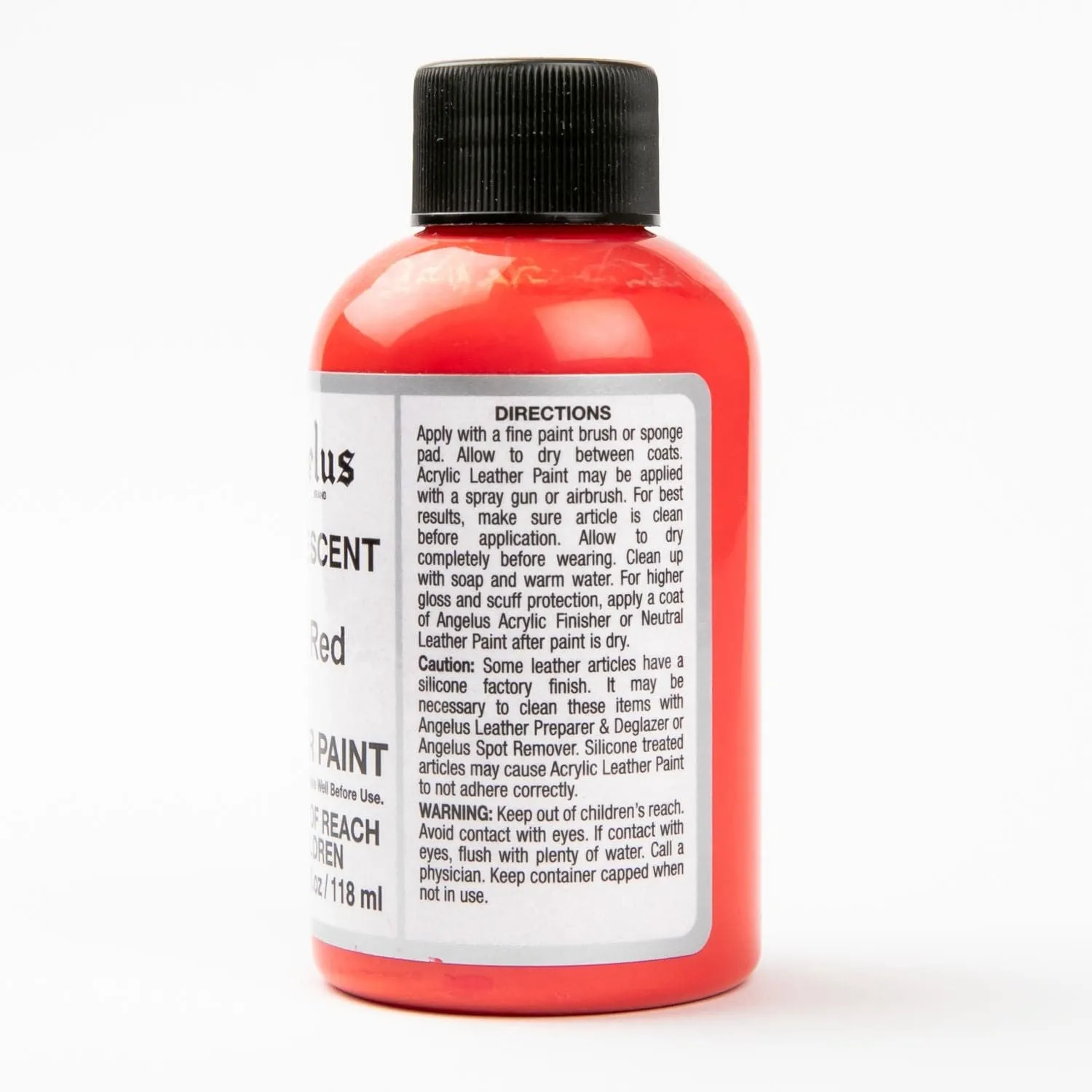 Angelus Pearlescent Acrylic Paint Riot Red #451 118ml Use On Leather, Vinyl Or Fabric