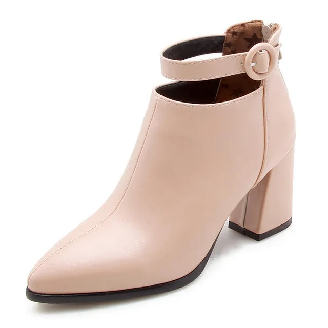 Ankle Boots Pointed Toe Women Shoes