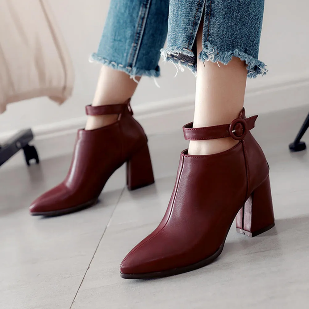 Ankle Boots Pointed Toe Women Shoes