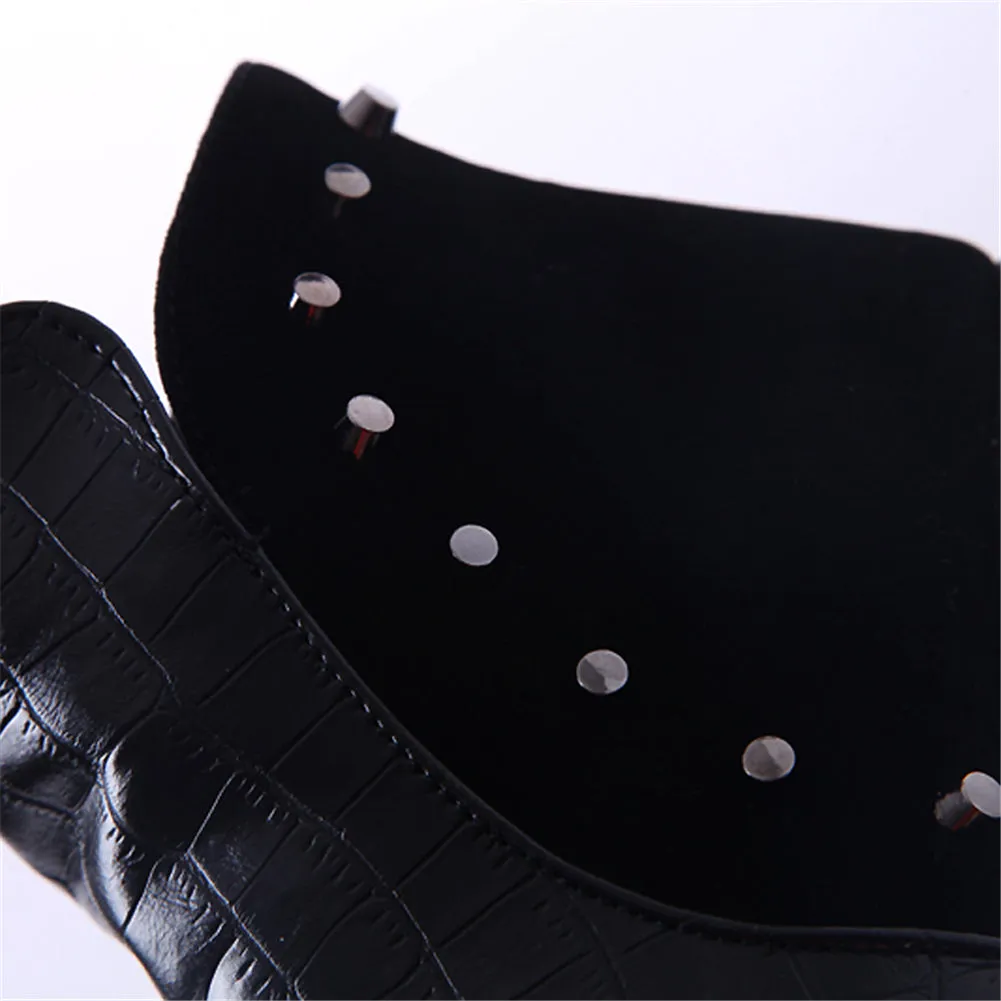 Ankle Fashion Rivets  Heels Western Boots