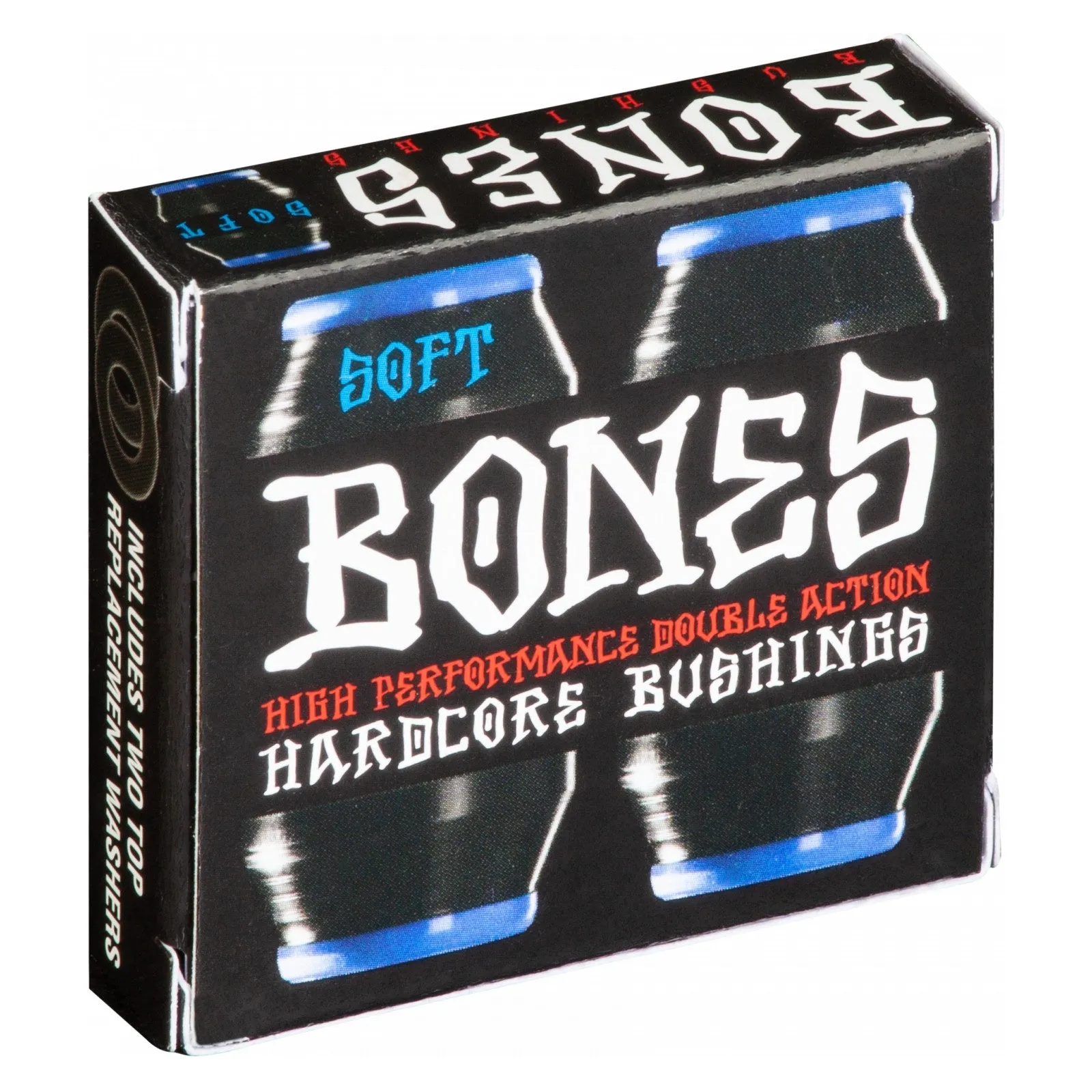 Bones Hardcore Soft Bushings 81a - Blue/Black (Set of 4)