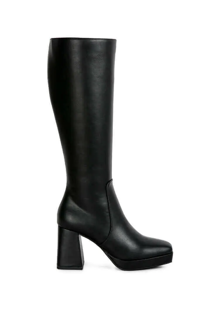 bouts high calf block heel boots