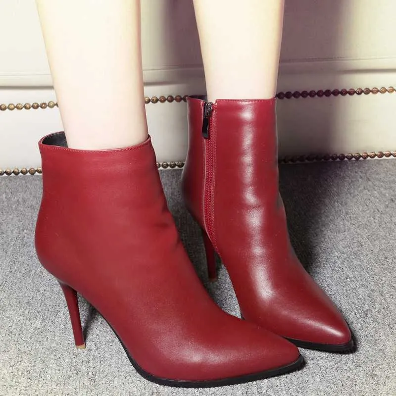 Brand Thin High Heels Pointed Toe Boots