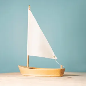 Bumbu Wooden Sailing Boat Beige