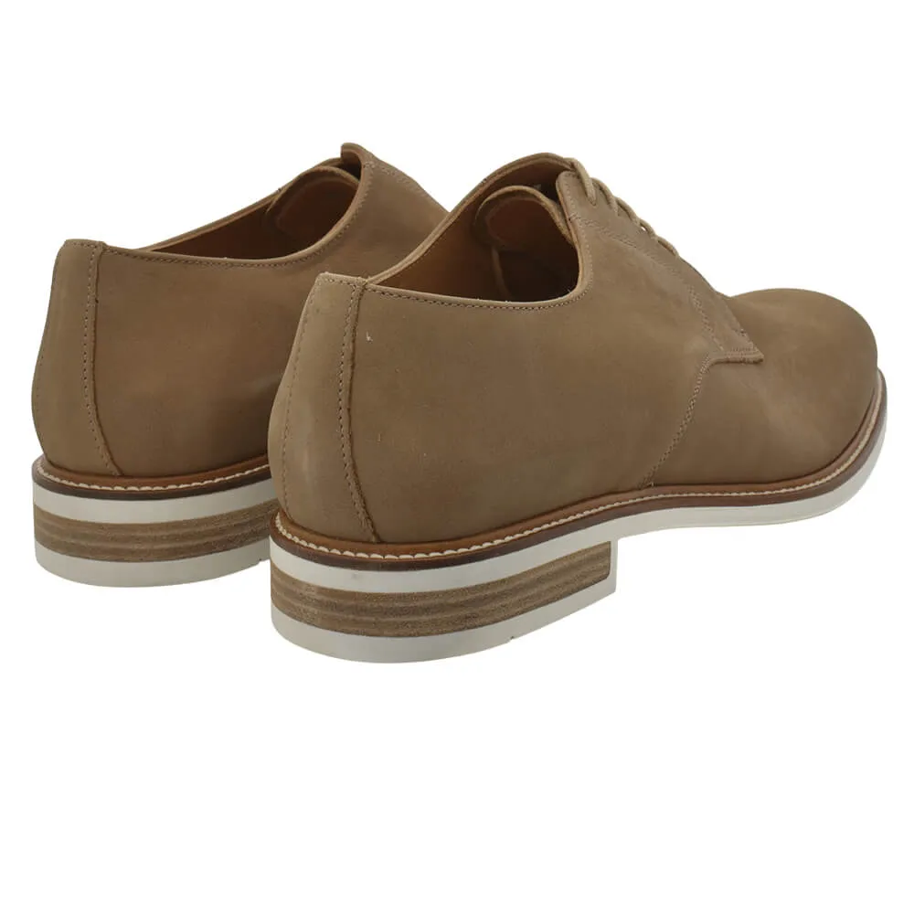 Camel Lace Up Nubuck Shoes