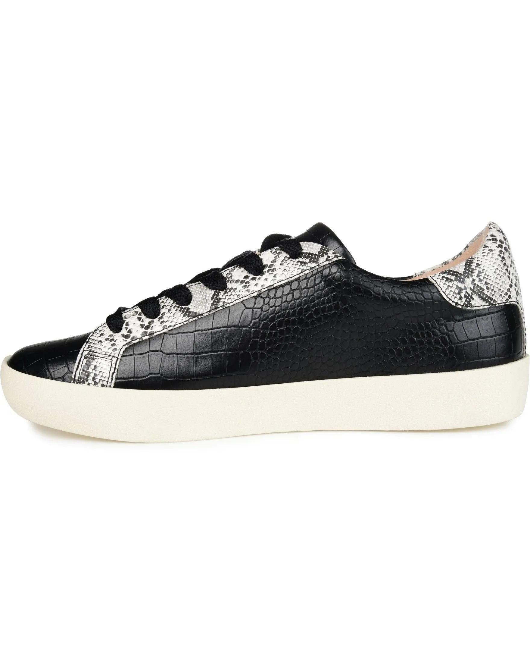 CAMILA LACE UP SNEAKER IN FAUX LEATHER