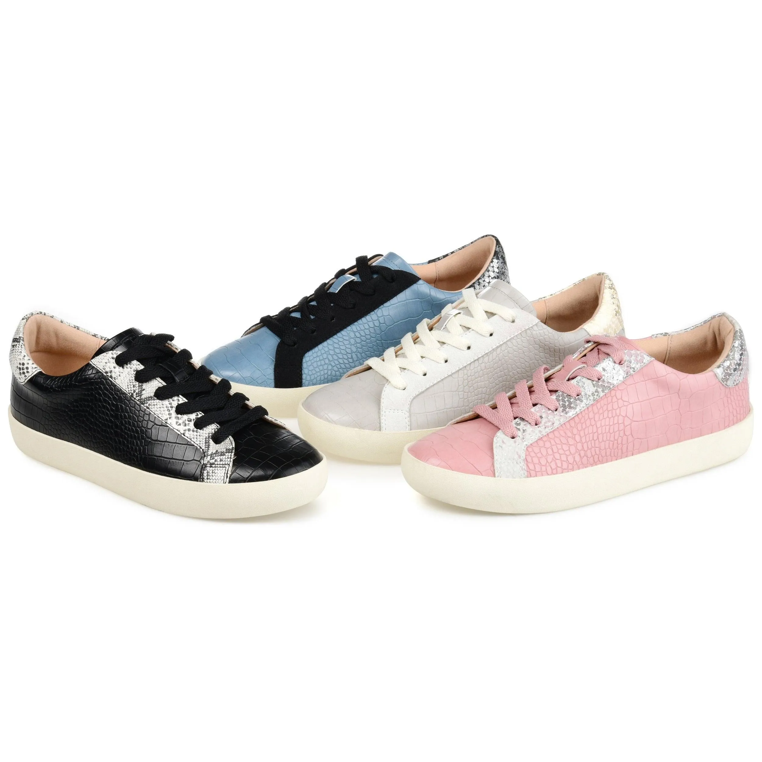 CAMILA LACE UP SNEAKER IN FAUX LEATHER