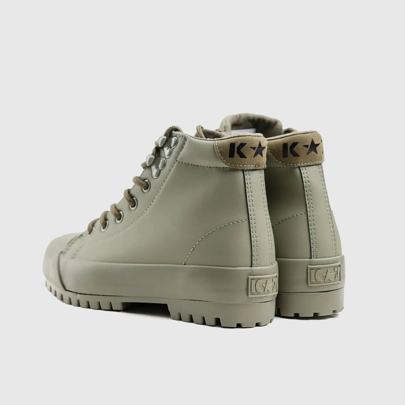 Caprio Statement Sneaker Boots Olive