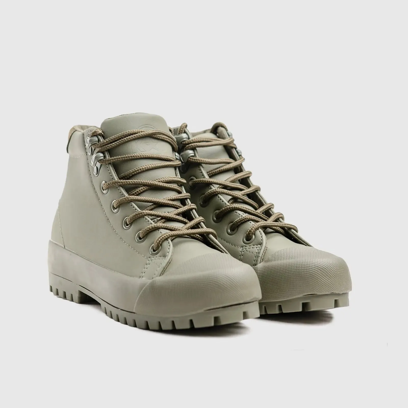 Caprio Statement Sneaker Boots Olive