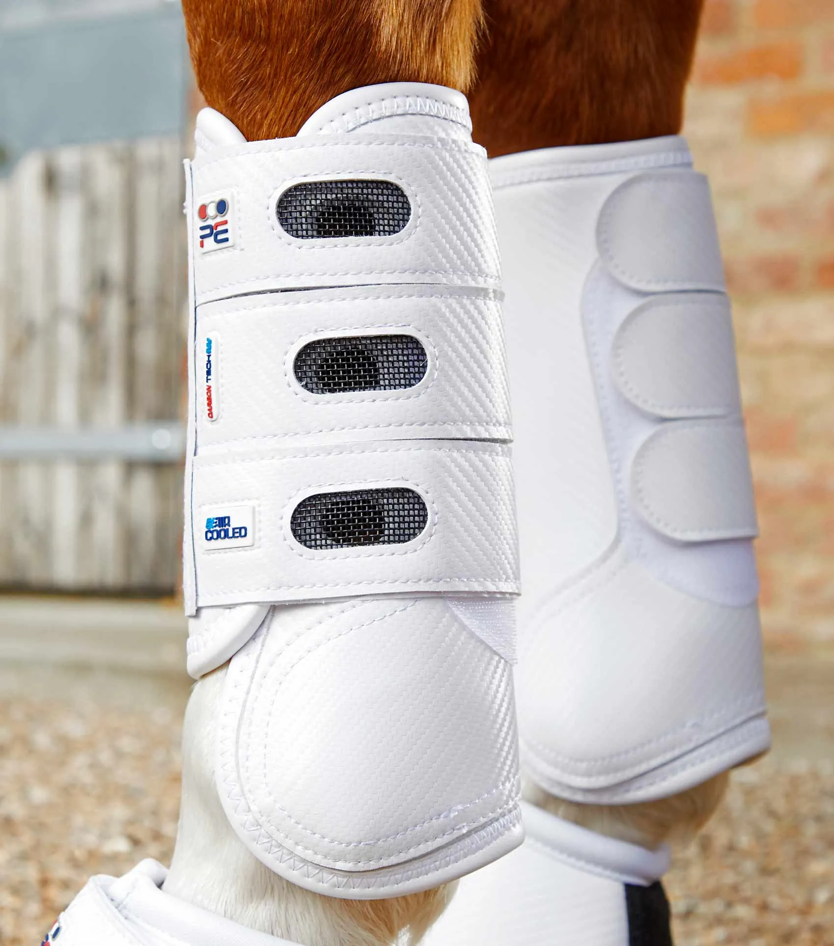 Carbon Tech Air Cooled Eventing Boots White Front