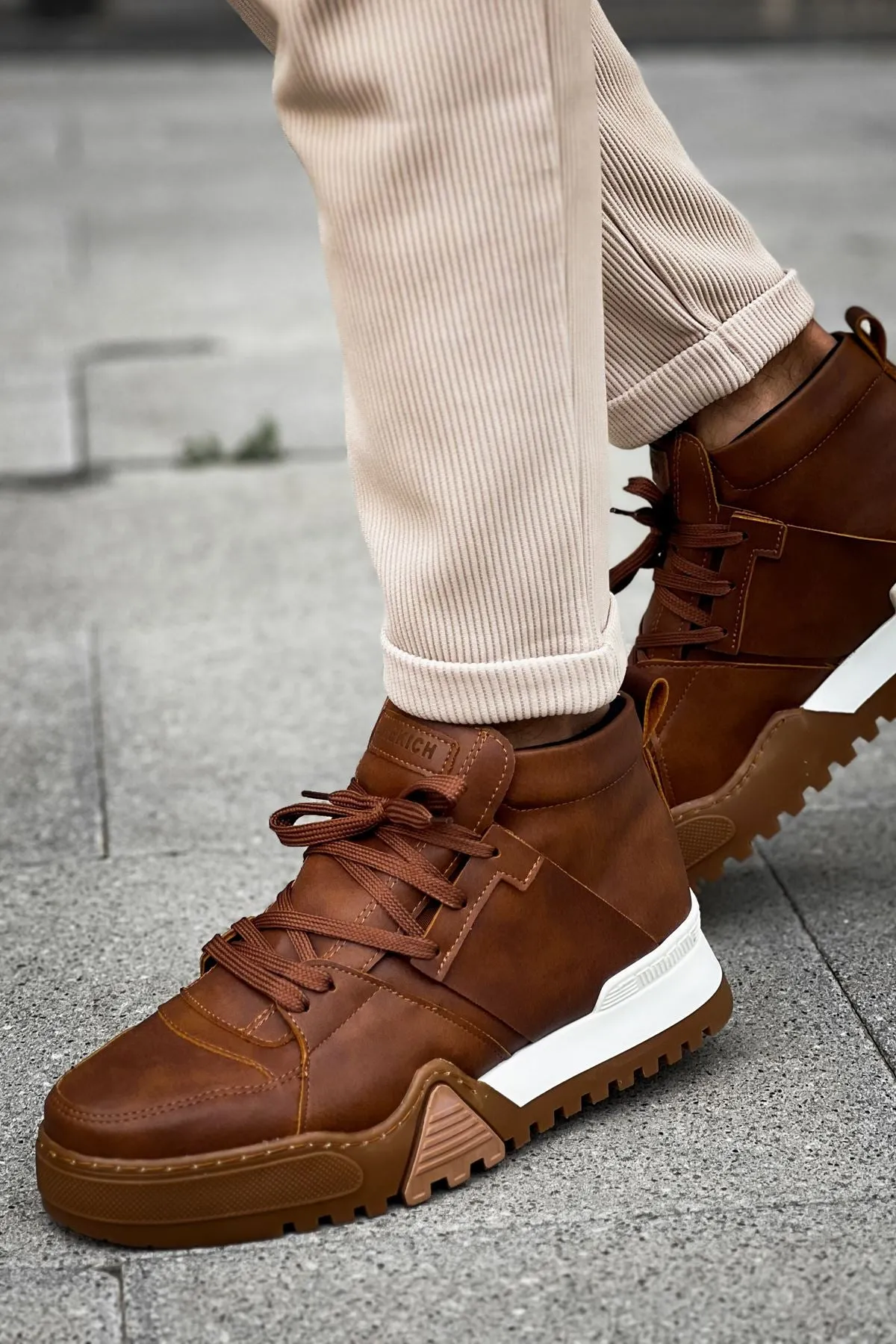 CH057 WS  Men's Sneaker Boots BROWN