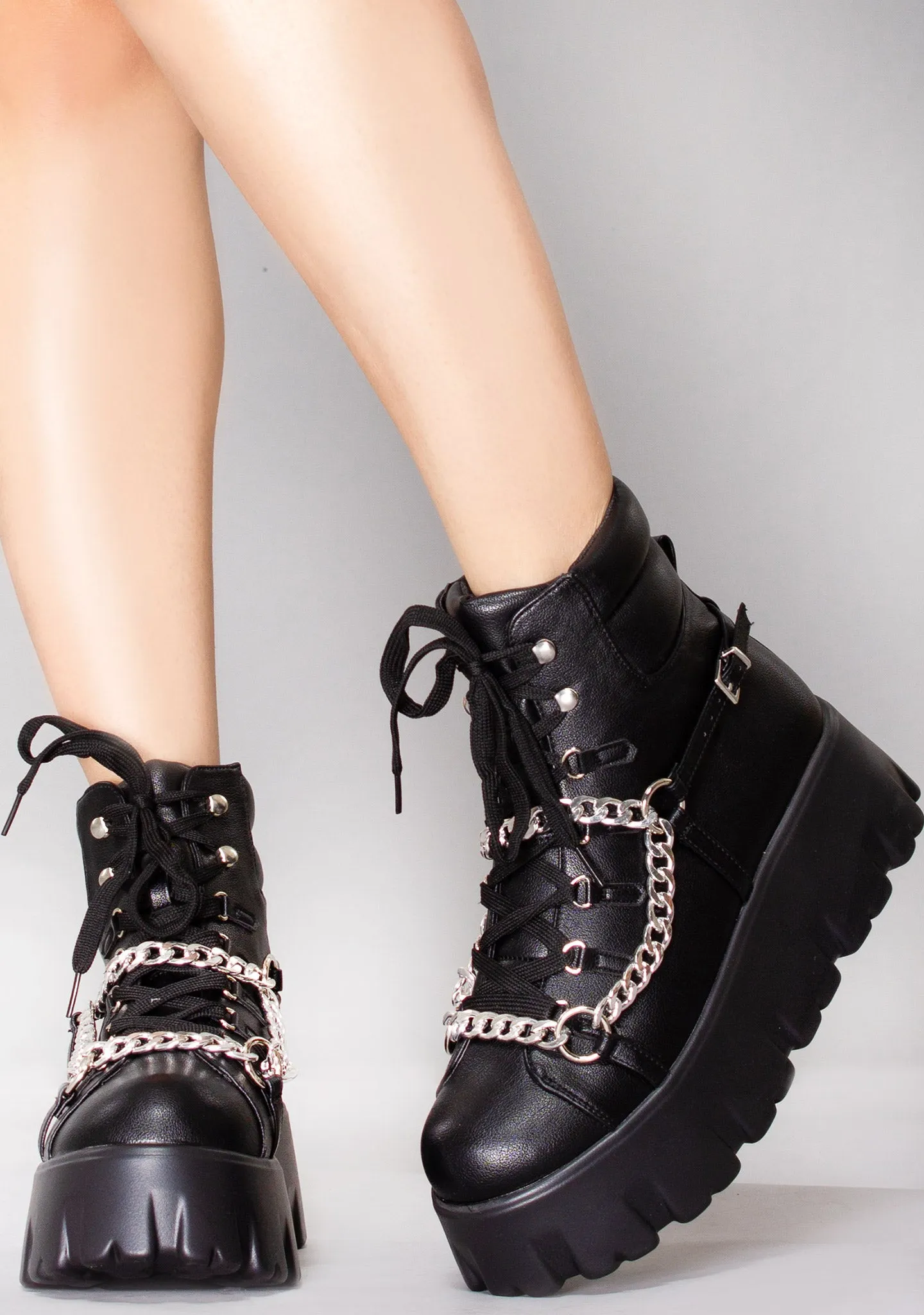 Chain Effect Platform Boots