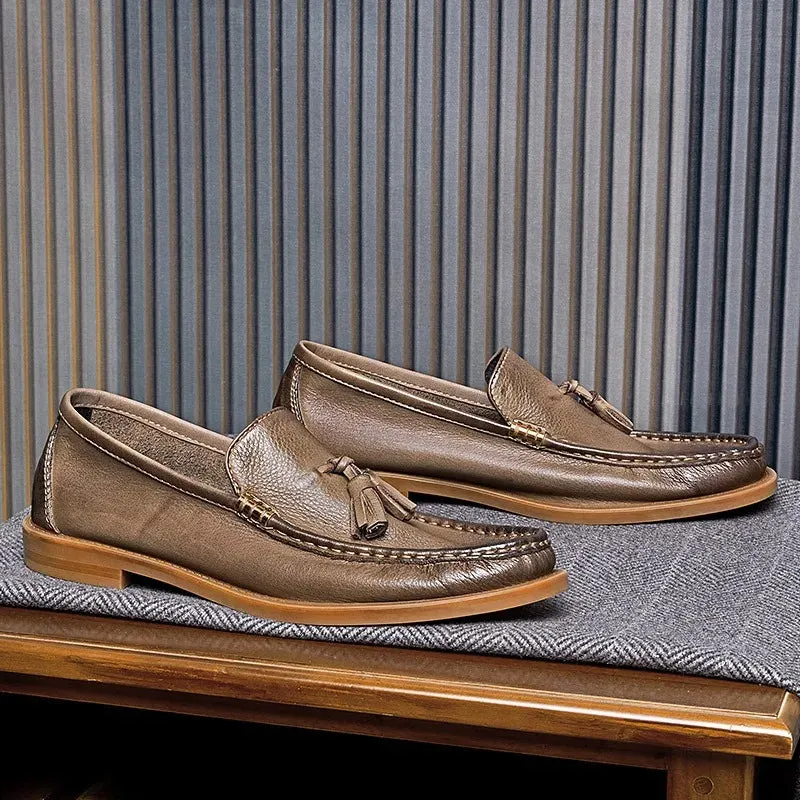 Classic Soft Cowhide Leather Loafers