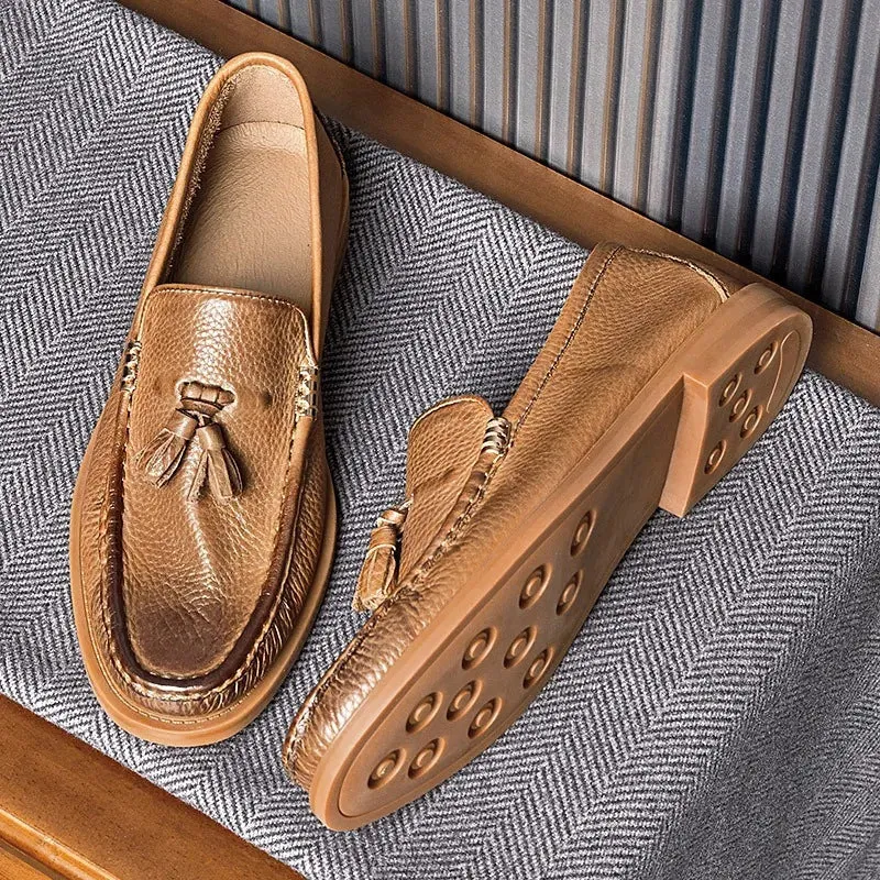 Classic Soft Cowhide Leather Loafers