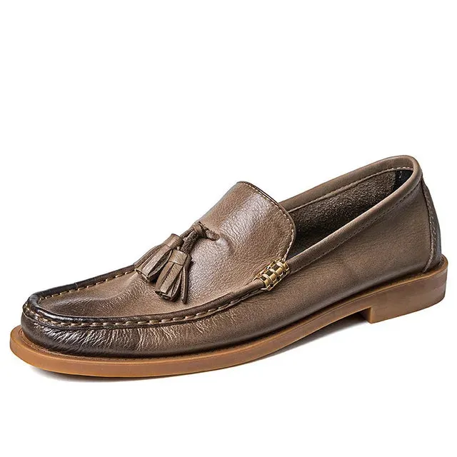 Classic Soft Cowhide Leather Loafers