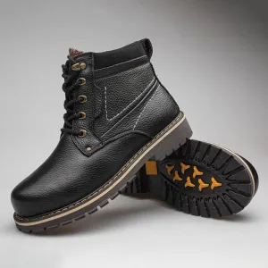 Comfortable Leather Men's Casual Shoes: P8988 Boots