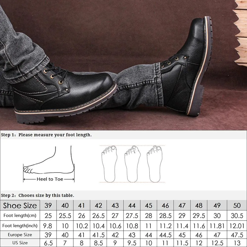 Comfortable Leather Men's Casual Shoes: P8988 Boots