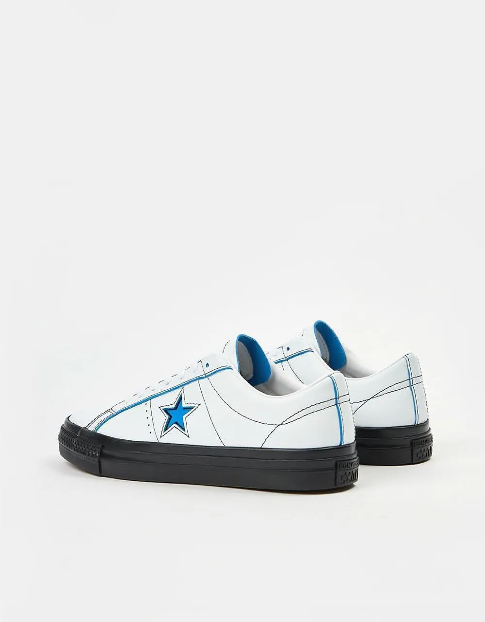 Converse x Eddie Cernicky One Star Pro Ox Skate Shoes - White/Black/Kinetic Blue