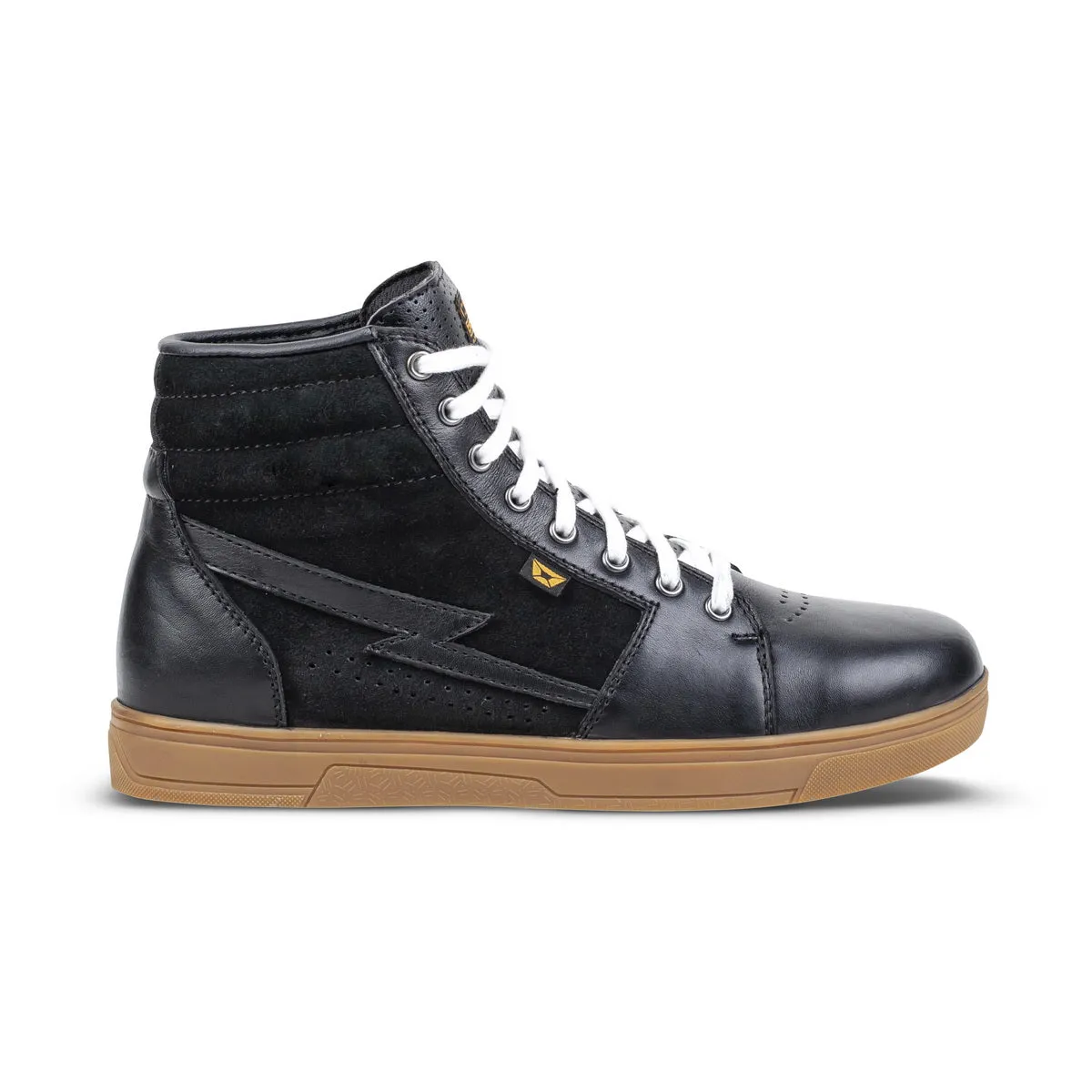 Cortech ‘The Slayer’ Mens Black and Gum Casual Street Style Suede with Leather High-Top Riding Shoe