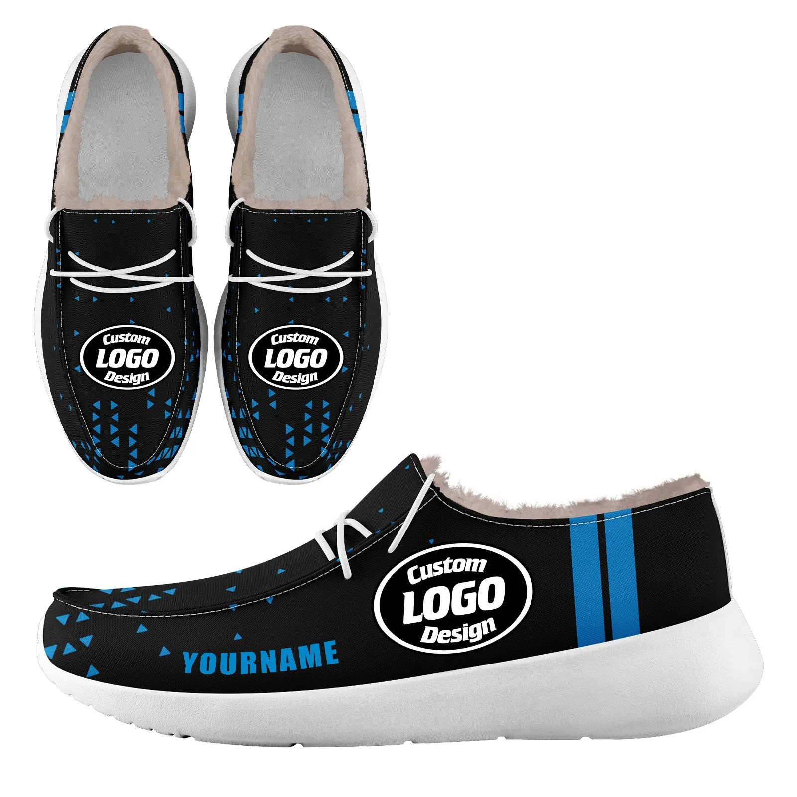 Custom Black Blue Carolina Shoes Personalized Sneaker FN042-D020279-5