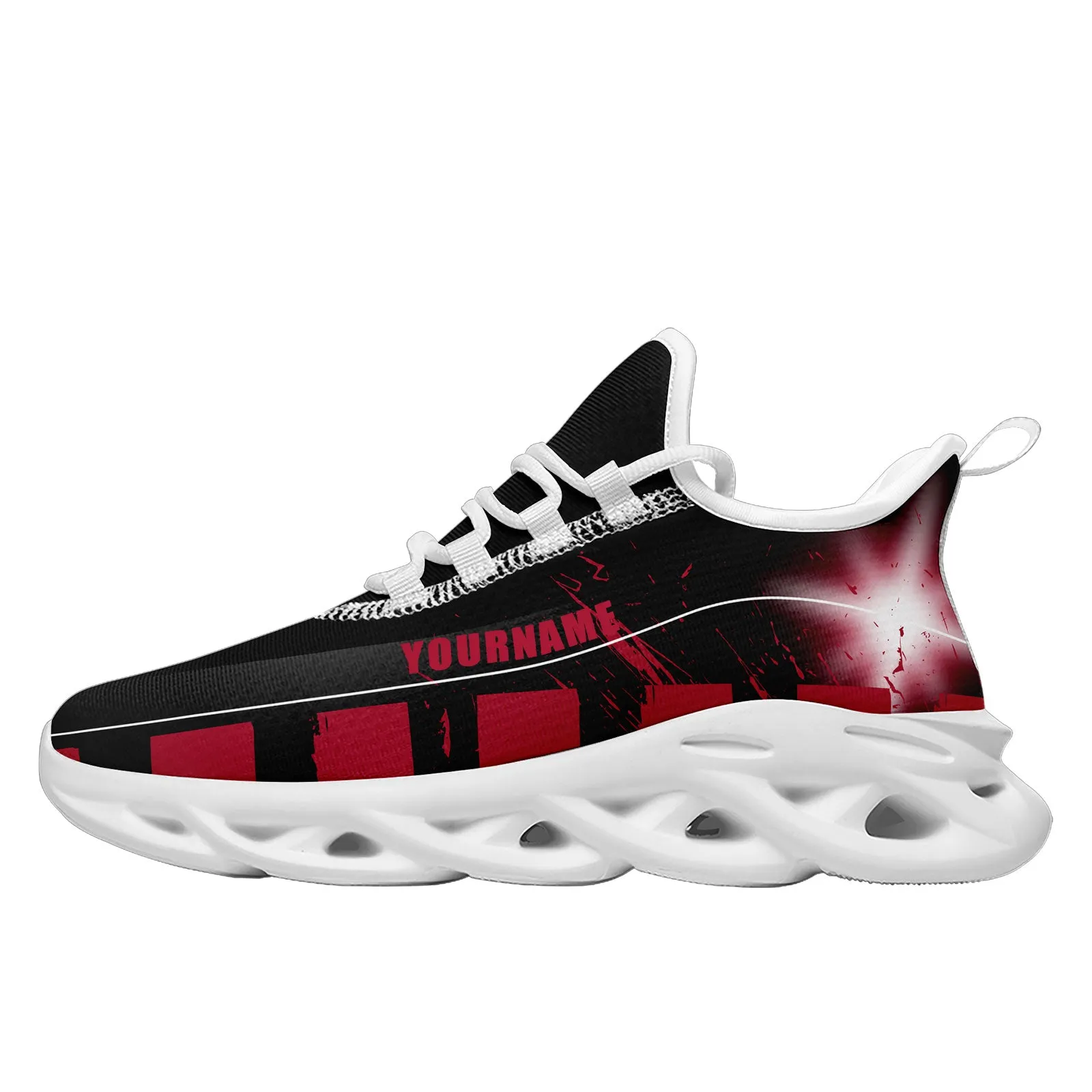 Custom Black Red Atlanta Maxsoul Shoes Personalized Sneaker FN003-D020260-3