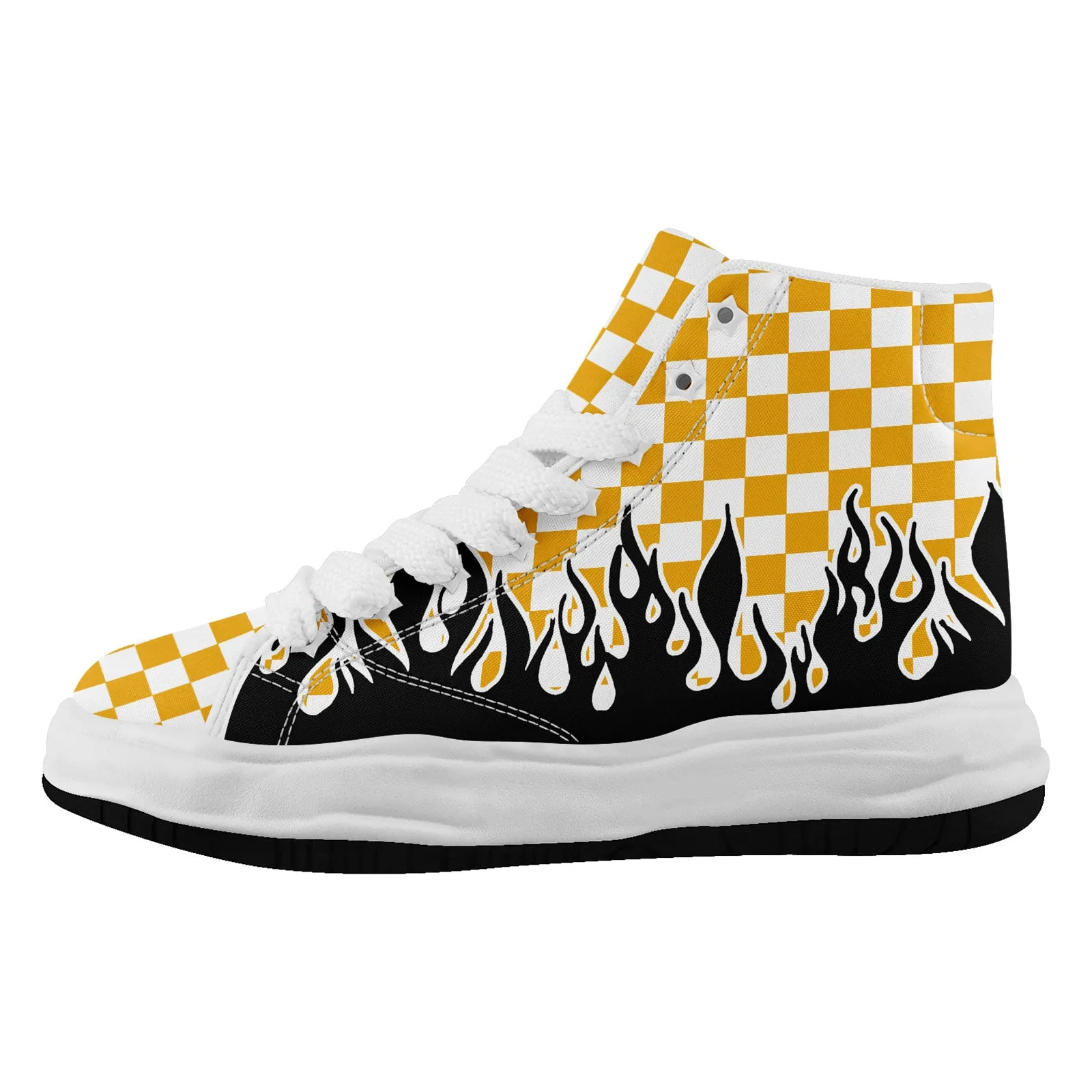 Custom Black Yellow White Pittsburgh Firesoul Shoes Personalized Sneaker FN039-D020272-30