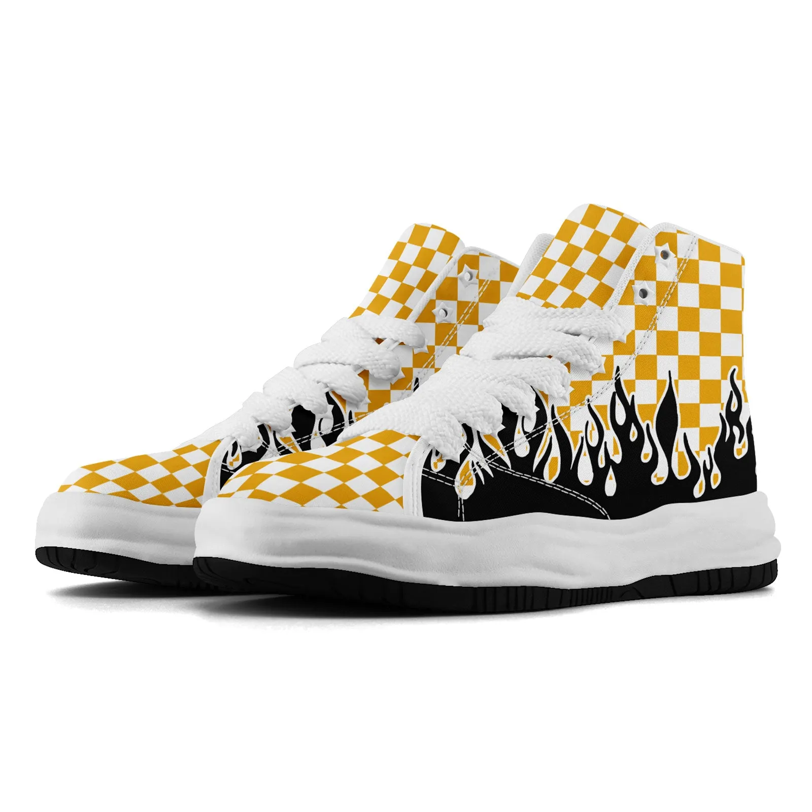 Custom Black Yellow White Pittsburgh Firesoul Shoes Personalized Sneaker FN039-D020272-30