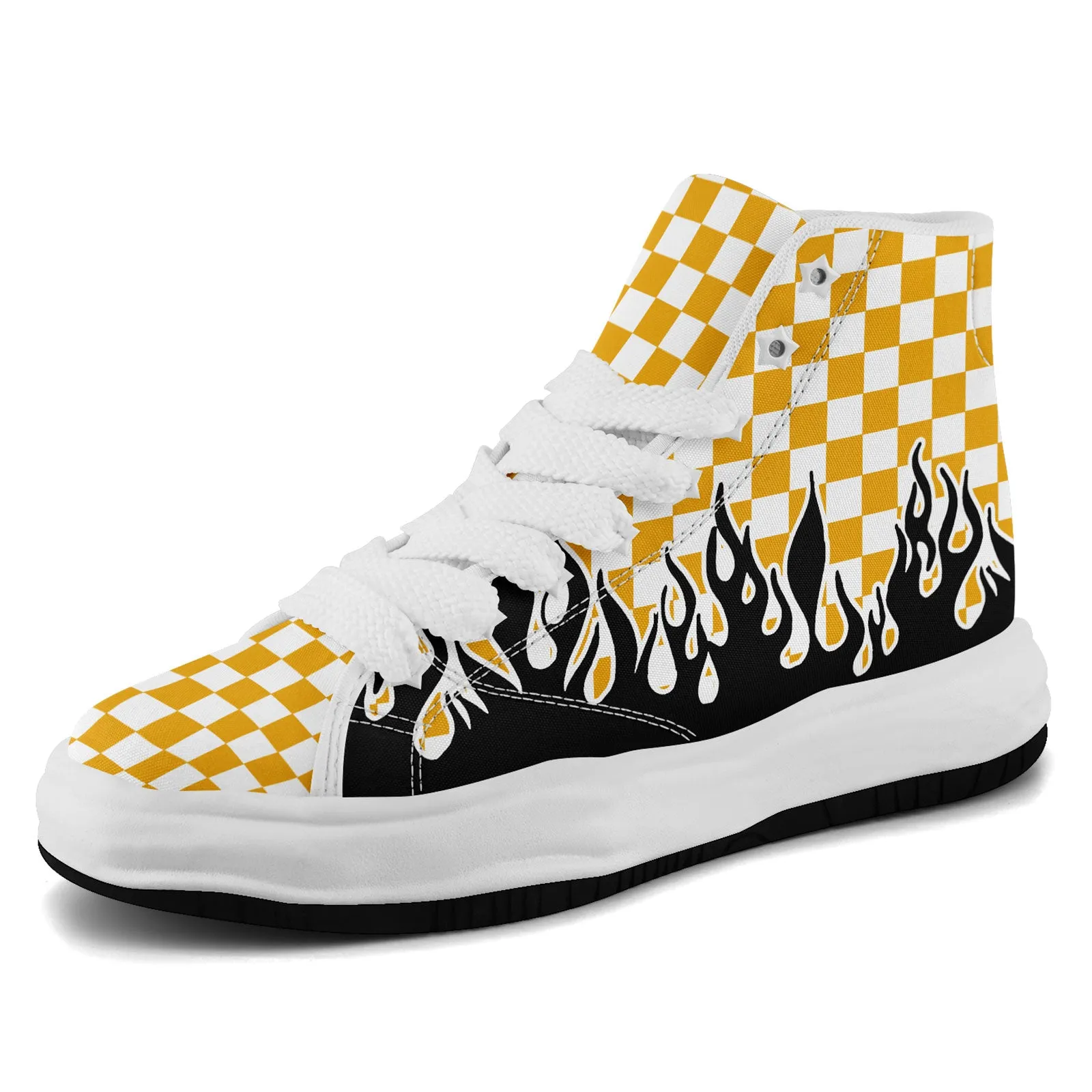 Custom Black Yellow White Pittsburgh Firesoul Shoes Personalized Sneaker FN039-D020272-30