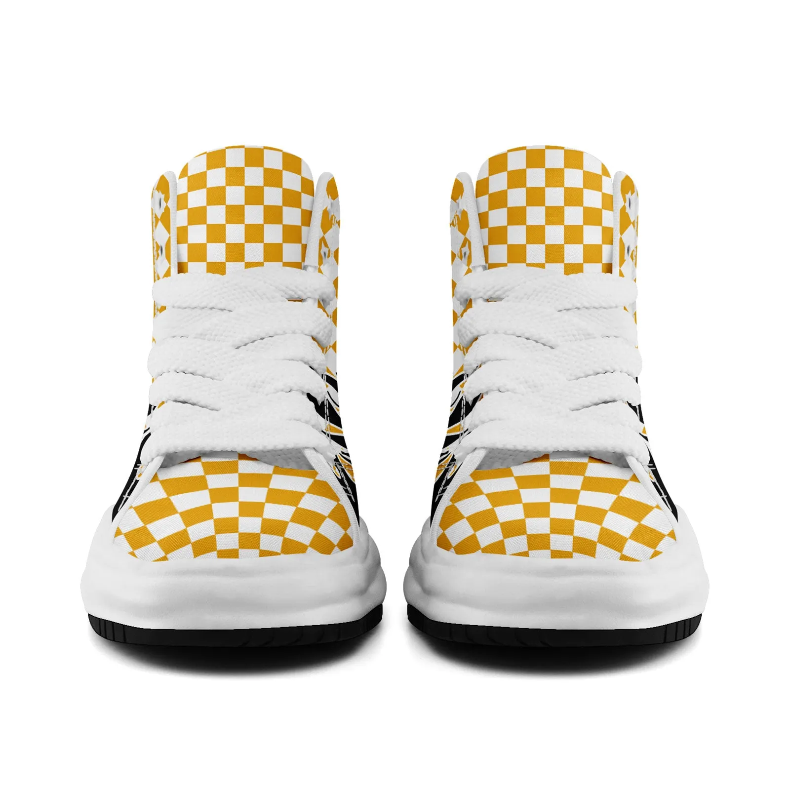 Custom Black Yellow White Pittsburgh Firesoul Shoes Personalized Sneaker FN039-D020272-30