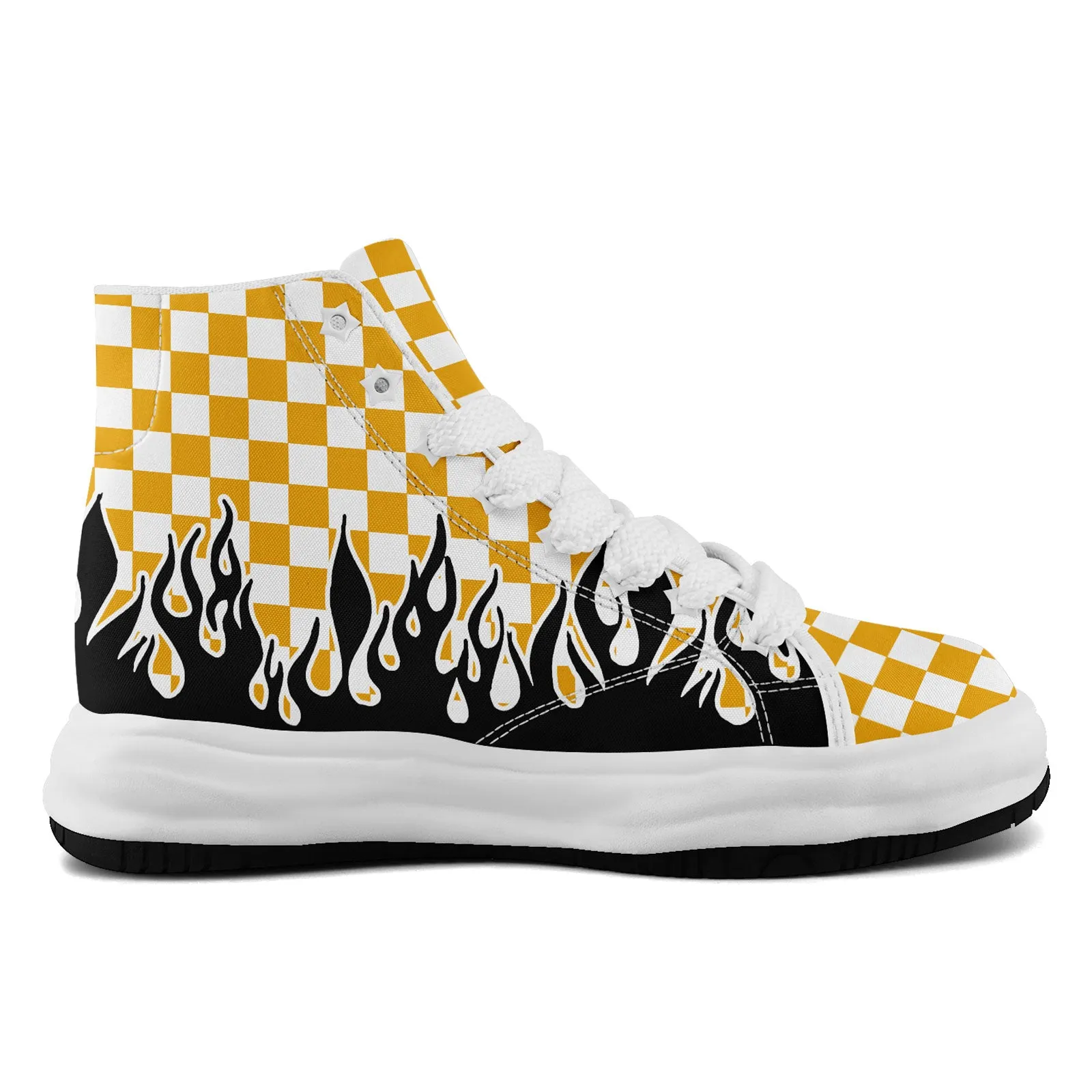 Custom Black Yellow White Pittsburgh Firesoul Shoes Personalized Sneaker FN039-D020272-30