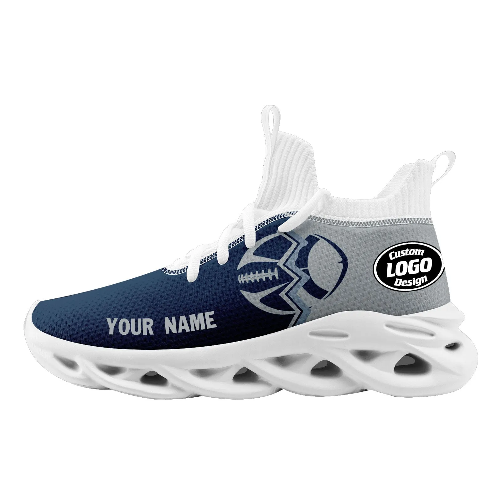 Custom Blue Grey Washington Maxsoul Shoes Personalized Sneaker FN030A-D028017-14