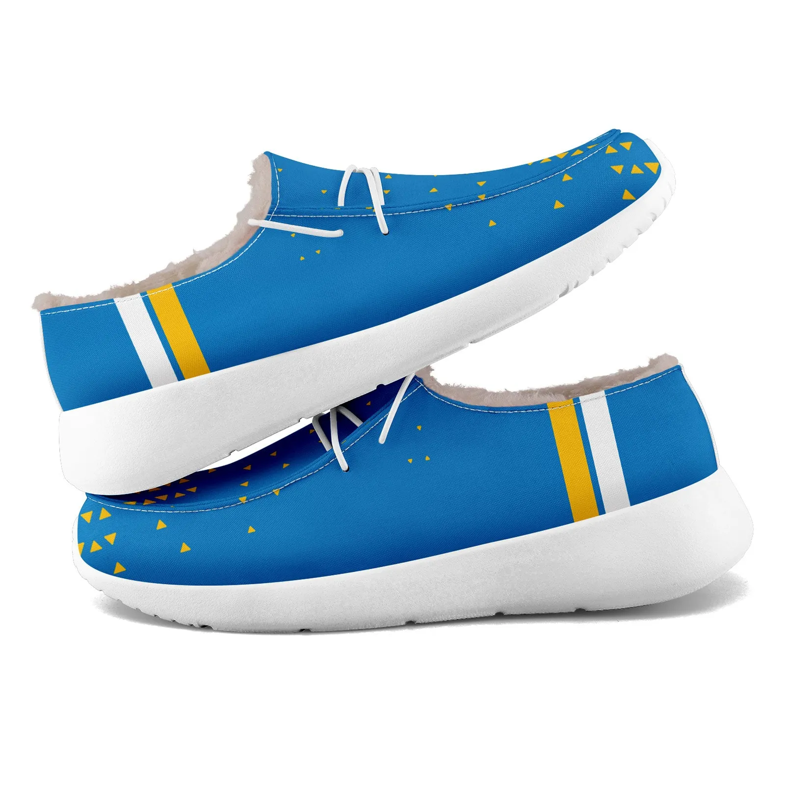 Custom Blue Yellow Los Angeles Shoes Personalized Sneaker FN042-D020279-22