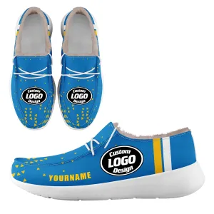 Custom Blue Yellow Los Angeles Shoes Personalized Sneaker FN042-D020279-22