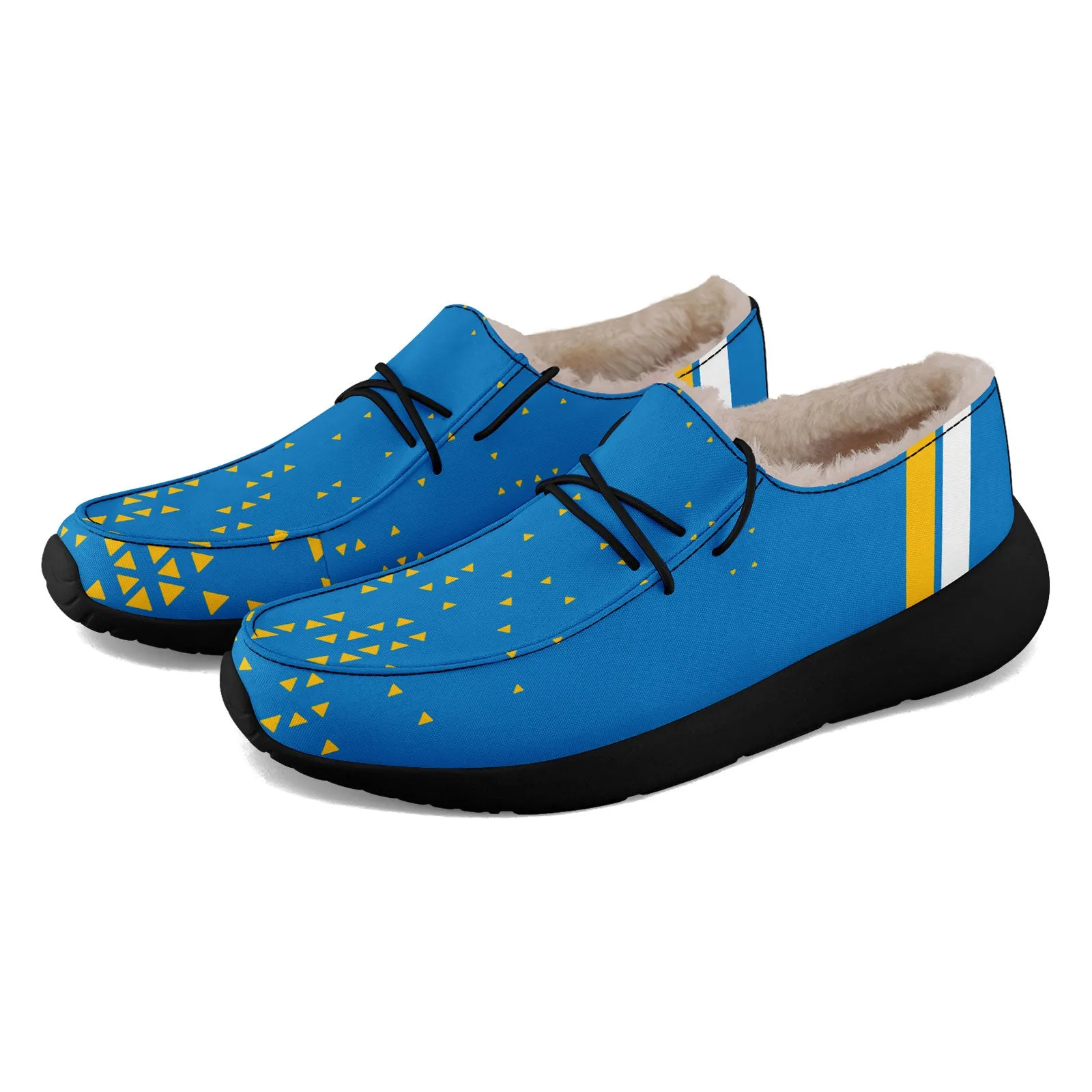 Custom Blue Yellow Los Angeles Shoes Personalized Sneaker FN042-D020279-22