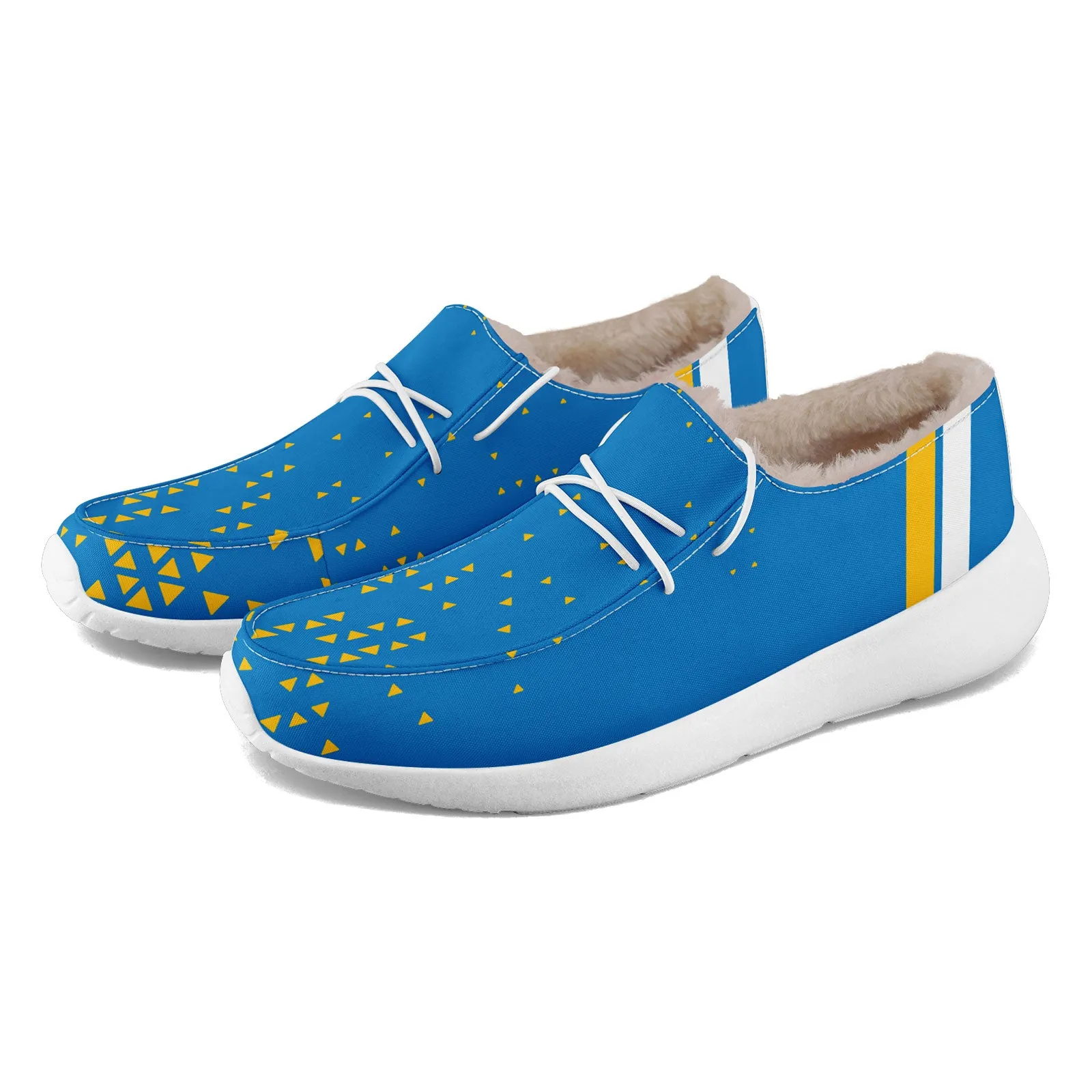 Custom Blue Yellow Los Angeles Shoes Personalized Sneaker FN042-D020279-22