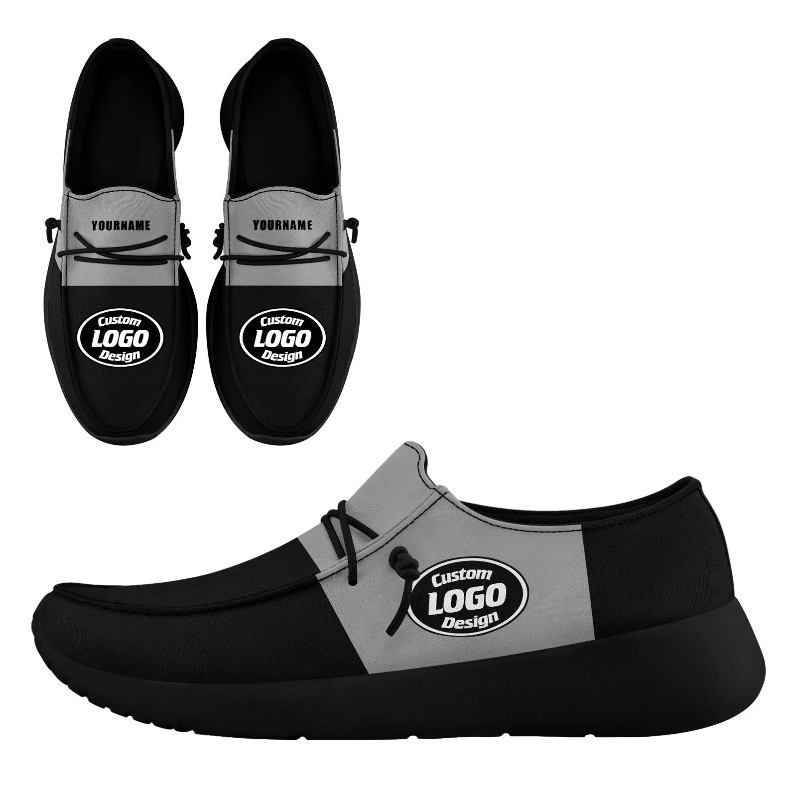 Custom Las Vegas Black Gray Shoes Personalized Sneaker FN018-D020278-20