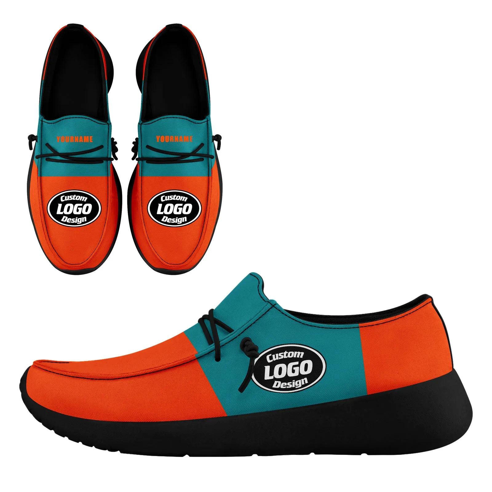 Custom Miami Orange Green Shoes Personalized Sneaker FN018-D020278-24