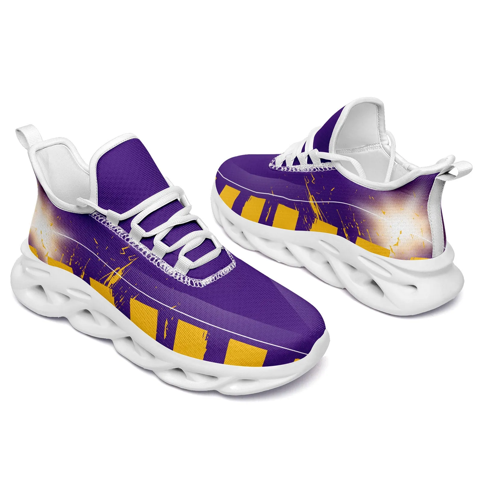 Custom Purple Yellow Minnesota Maxsoul Shoes Personalized Sneaker FN003-D020260-17