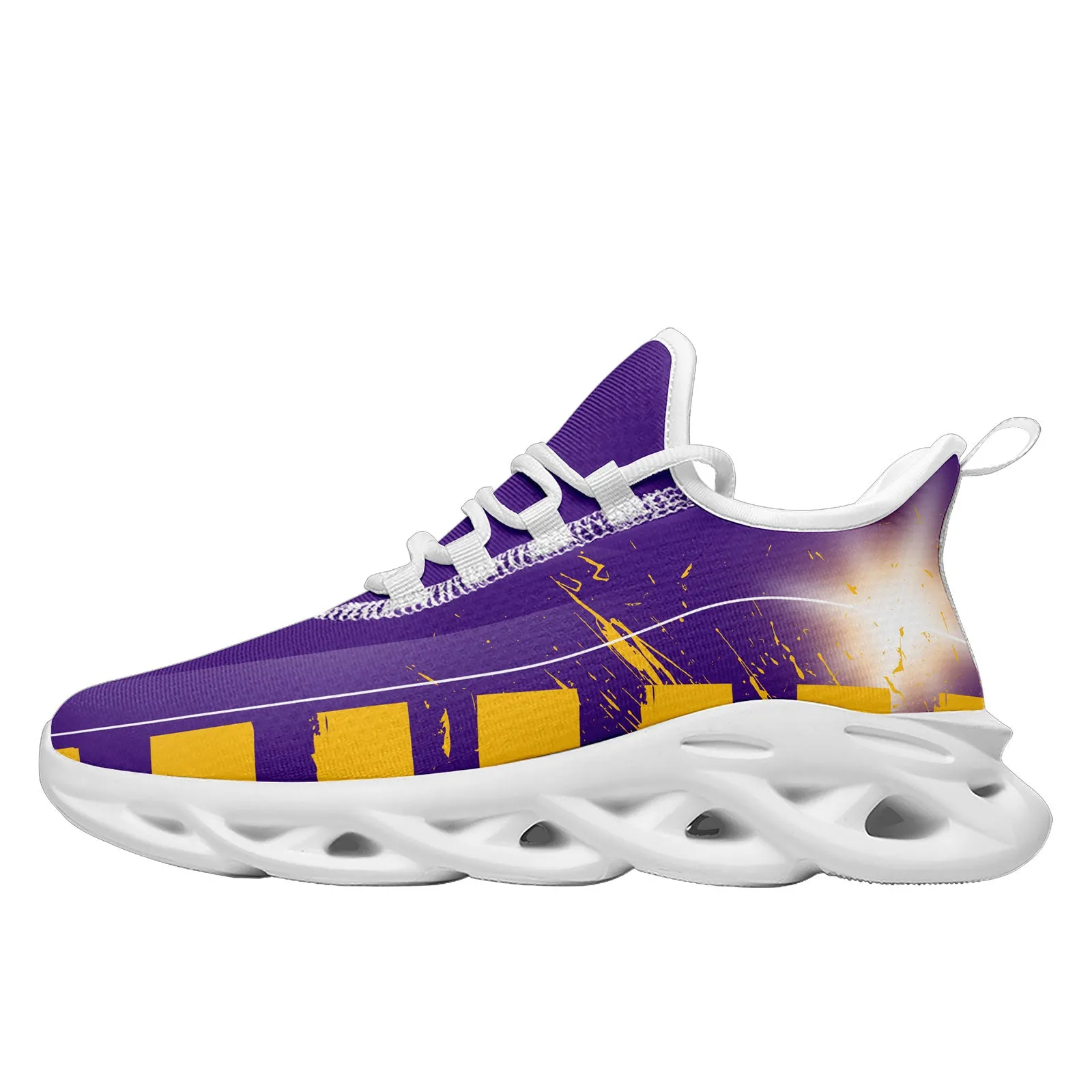 Custom Purple Yellow Minnesota Maxsoul Shoes Personalized Sneaker FN003-D020260-17