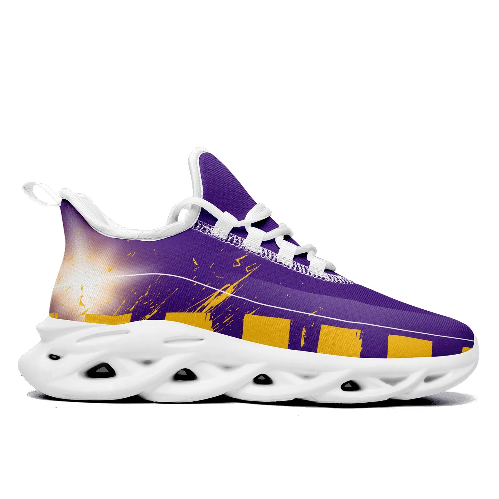 Custom Purple Yellow Minnesota Maxsoul Shoes Personalized Sneaker FN003-D020260-17