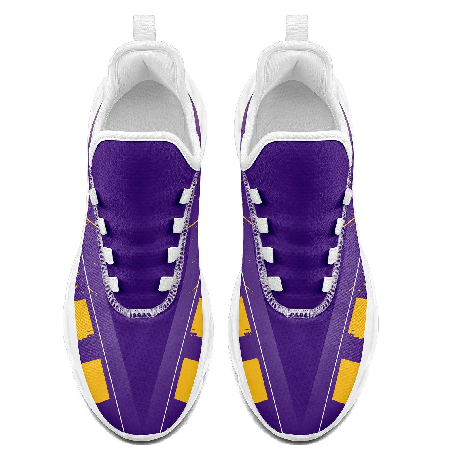 Custom Purple Yellow Minnesota Maxsoul Shoes Personalized Sneaker FN003-D020260-17