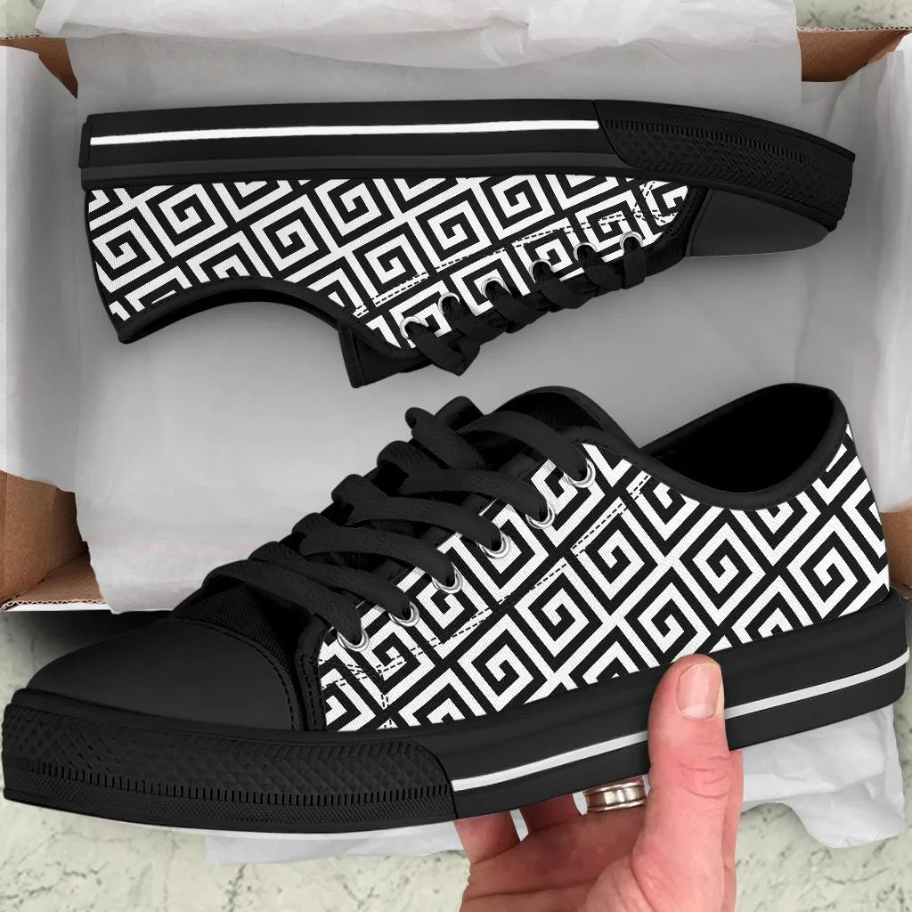 Custom Sneakers-Black and White Series 121B