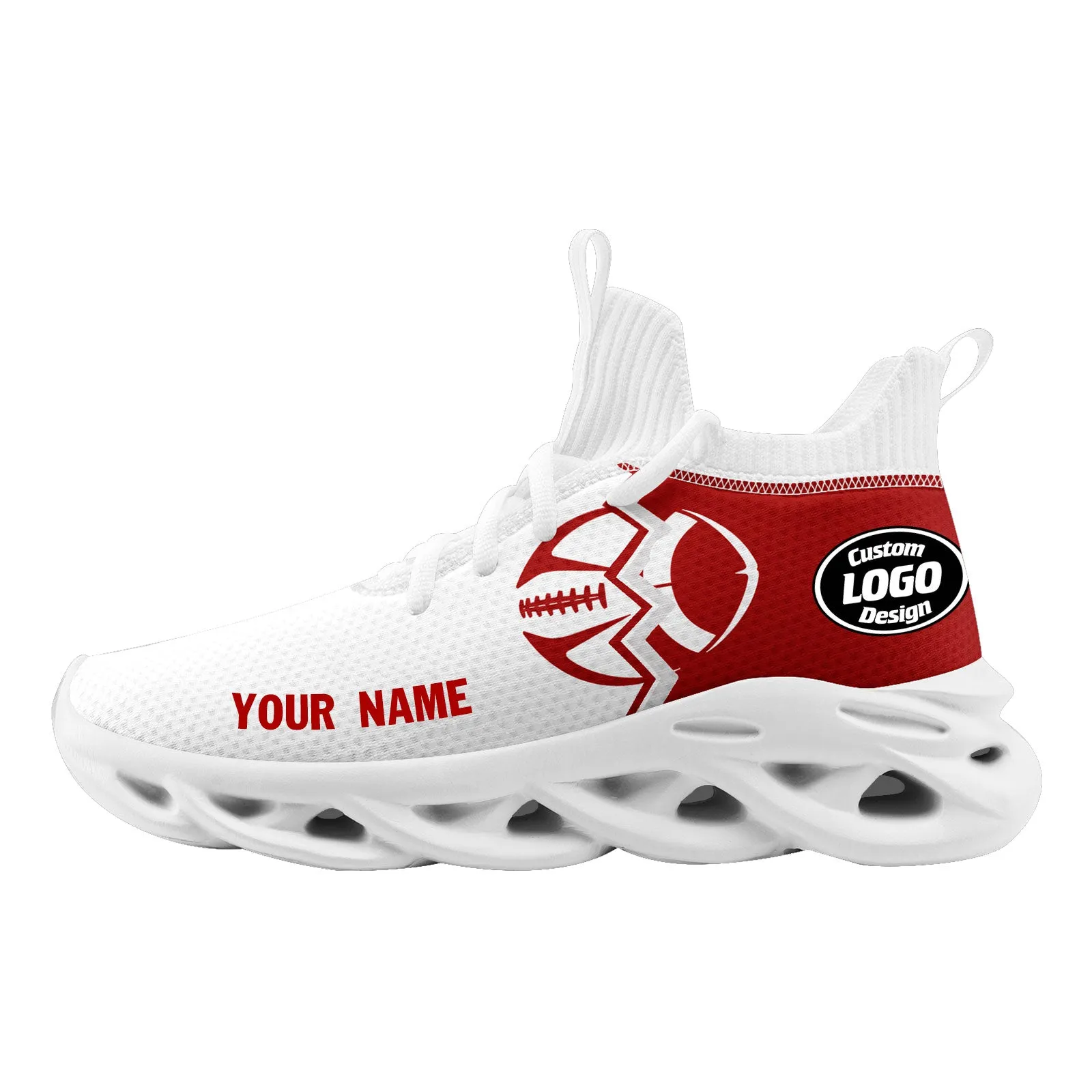 Custom White Red California Maxsoul Shoes Personalized Sneaker FN030A-D028017-13