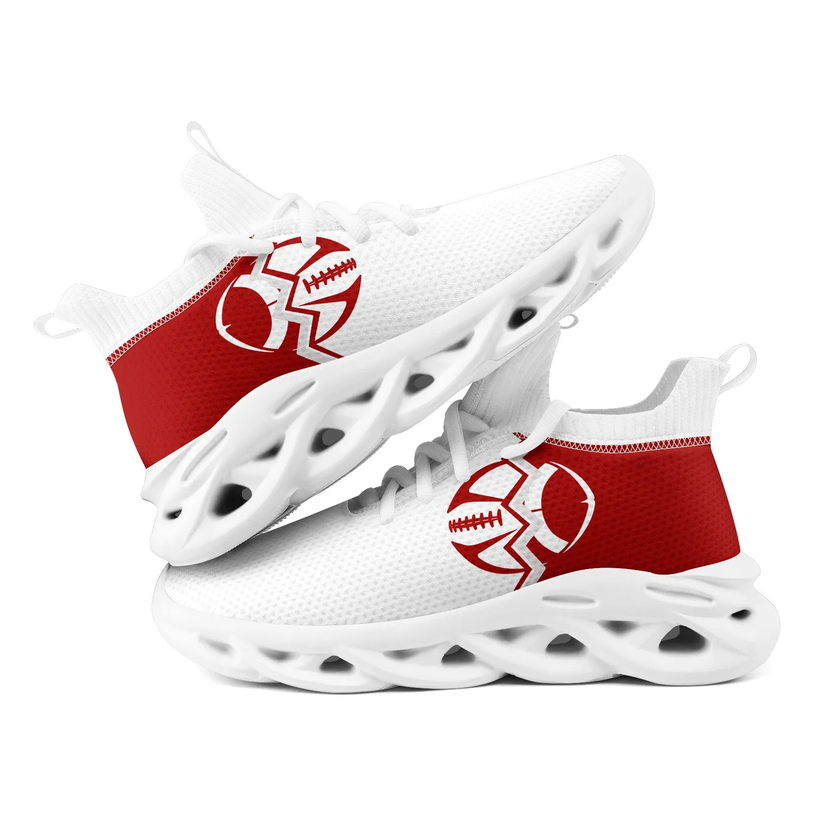 Custom White Red California Maxsoul Shoes Personalized Sneaker FN030A-D028017-13